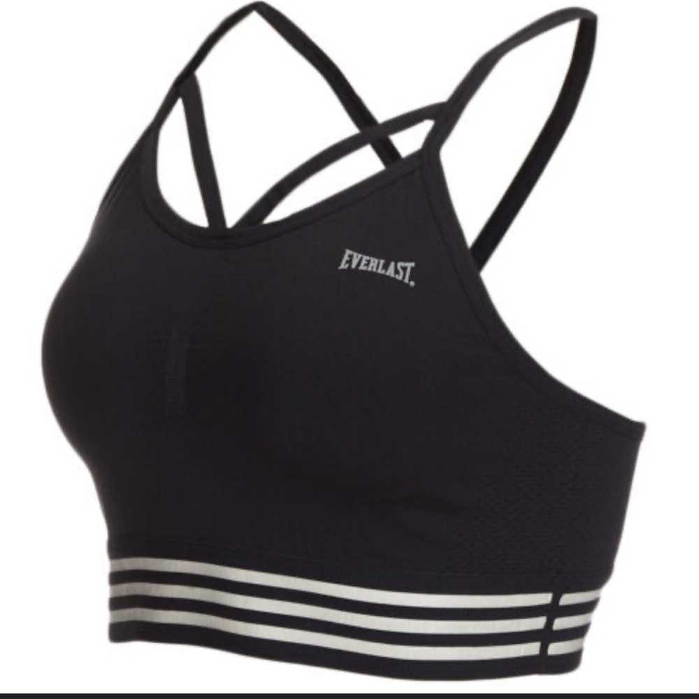 Everlast Black Sports Bra with Strappy Design